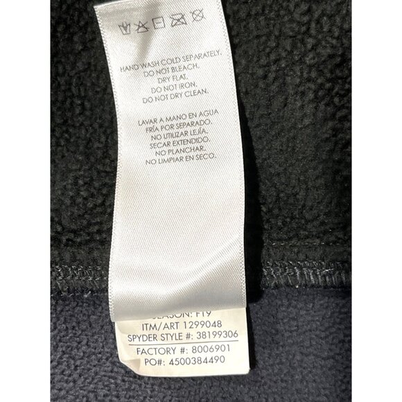 Spyder Mens XL Gray 1/4 Zip Pullover Fleece Sweater With Blue Accents - Picture 6 of 7